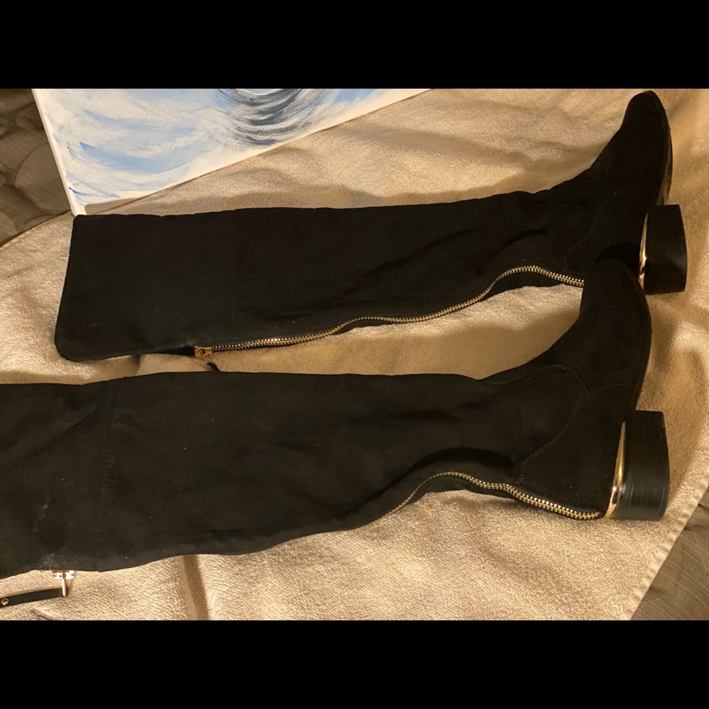 Black over the knee boots